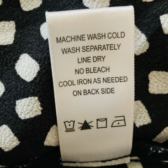 Counterparts Women's Tie Neck Long Sleeve Printed Chiffon Mesh Top Size L - Picture 9 of 9